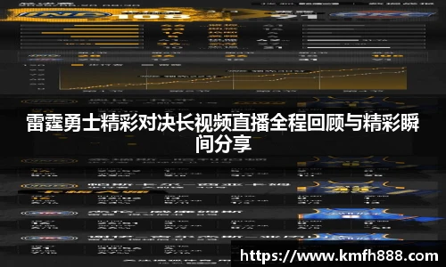 雷霆勇士精彩对决长视频直播全程回顾与精彩瞬间分享
